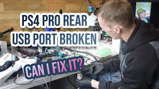 Rage Quit Or Drop Damage? PS4 Pro Rear USB Broken! Can I Fix It?