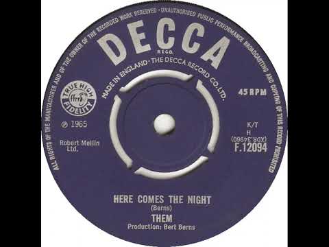 UK New Entry 1965 (82) Them - Here Comes The Night