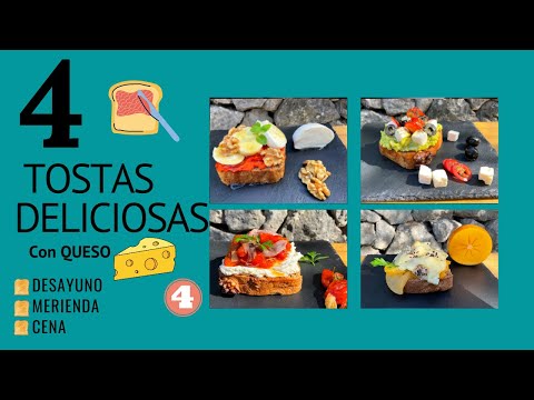 4 TOSTAS Deliciosas (4) con QUESO 🧀 para Desayuno, Merienda o Cena ✅ - GUILLE RODRIGUEZ