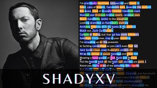 Eminem - ShadyXV | Lyrics, Rhymes Highlighted