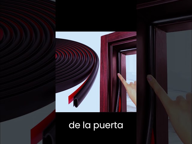 Vídeo relacionado con YOUSHARES Tiras de Sellado para Puertas y Ventanas, Goma Adhesiva de EPDM, 10M Total, D-Shaped Burlete Puerta Entrada Aislamiento Térmico para Espacios de 5-7mm (Negro)