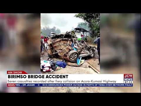 Birimso Bridge Accident: Seven casualties recorded after fiery collision on Accra-Kumasi Highway