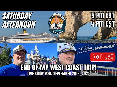 Thumbnail for Captain's Chat: End Of My West Coast Trip 😥 2 Cruises & Disneyland #CarnivalCruises #Disney #Alaska