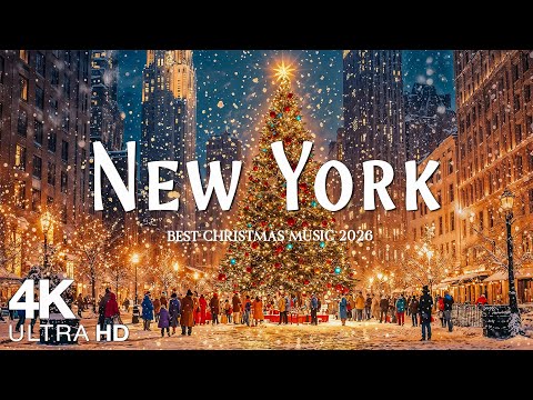 New York City Christmas Atmosphere 4K | Magical Winter Wonderland🎄Cozy Holiday Lights & Winter Vibes
