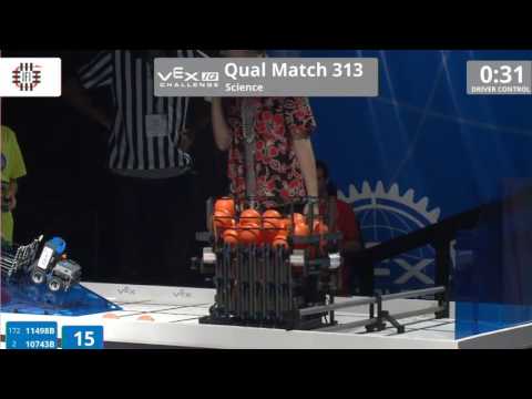 VEX Worlds 2016 - VEXIQ Middle School - Science - Qual 313 (11498B 10743B) 170