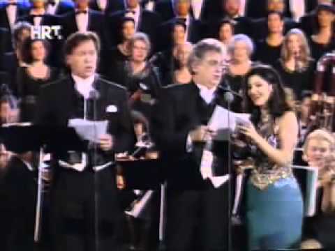 Placido Domingo, Svetla Vassileva, Boris Martinović   Concert in Split 1997 Finale