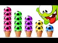 Learn Colors With Yummy Soccer Ice Cream Scoops Learn With Om Nom HooplaKidz Toons