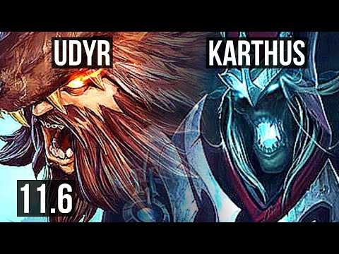 UDYR vs KARTHUS (JUNGLE) | 4/0/10, Rank 8 Udyr | KR Challenger | v11.6