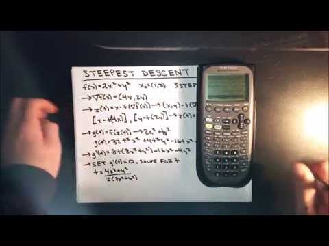 Method of Steepest Descent Steps Part 1