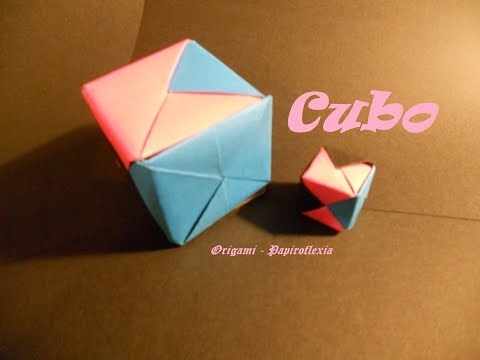 Origami - Papiroflexia. Tutorial: Cubo 3D, Facil.