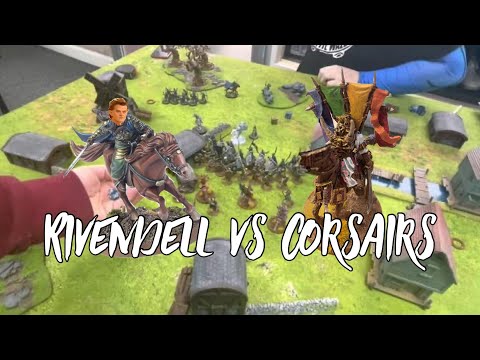 MESBG Battle Report 800 Points Rivendell vs Corsairs and Harad