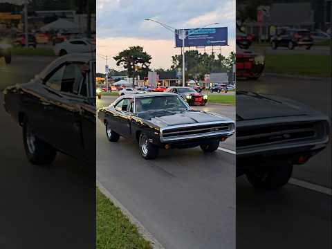 1970 Dodge Charger R/T Classic Car Drive By Engine Sound Woodward Dream Cruise 2024