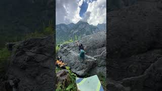 Video thumbnail de Problem A (Ultimi Raggi, Visido - Tetto di Filorera), 5a. Val Masino