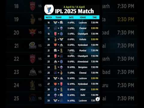 IPL 2025 Time Table | IPL tomorrow Match | #mi #ipl  #cricket  #msdhoni #csk #rcb #viratkohli