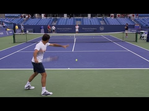 Roger Federer Forehand and Backhand 10 - 2013 Cincinnati Open