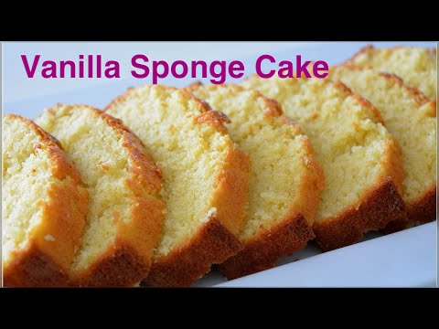 Vanilla Sponge Cake Recipe | How to Make Fluffy Vanilla Cake | Easy Sponge Cake Recipe