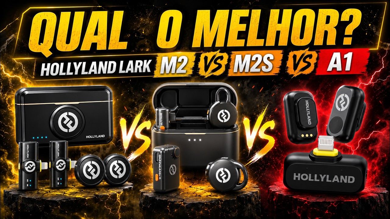 NÃO ERRE! Qual é o melhor microfone da Hollyland? Lark M2 vs M2S vs A1 🎙️