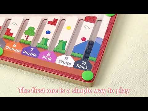 Educational Color & Number Magnetic  Maze Board Wooden Protected With Acrylic Cover 2 Ways To Play Board Size 29 x 22 cm (RS-55) video
