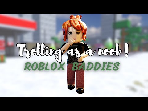 Trolling as a noob & Mopping people with fists only in ROBLOX BADDIES!!!