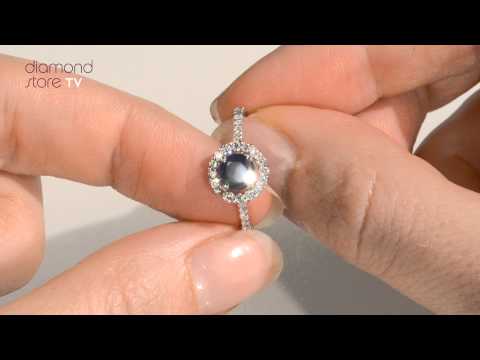 UT39-UY - Ella Ring With A Centre Sapphire And Diamond Surround