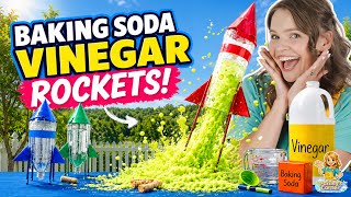 Silly Miss Lily and Paisley Make Baking Soda & Vinegar Rockets for Kids! Fun Science Videos for Kids