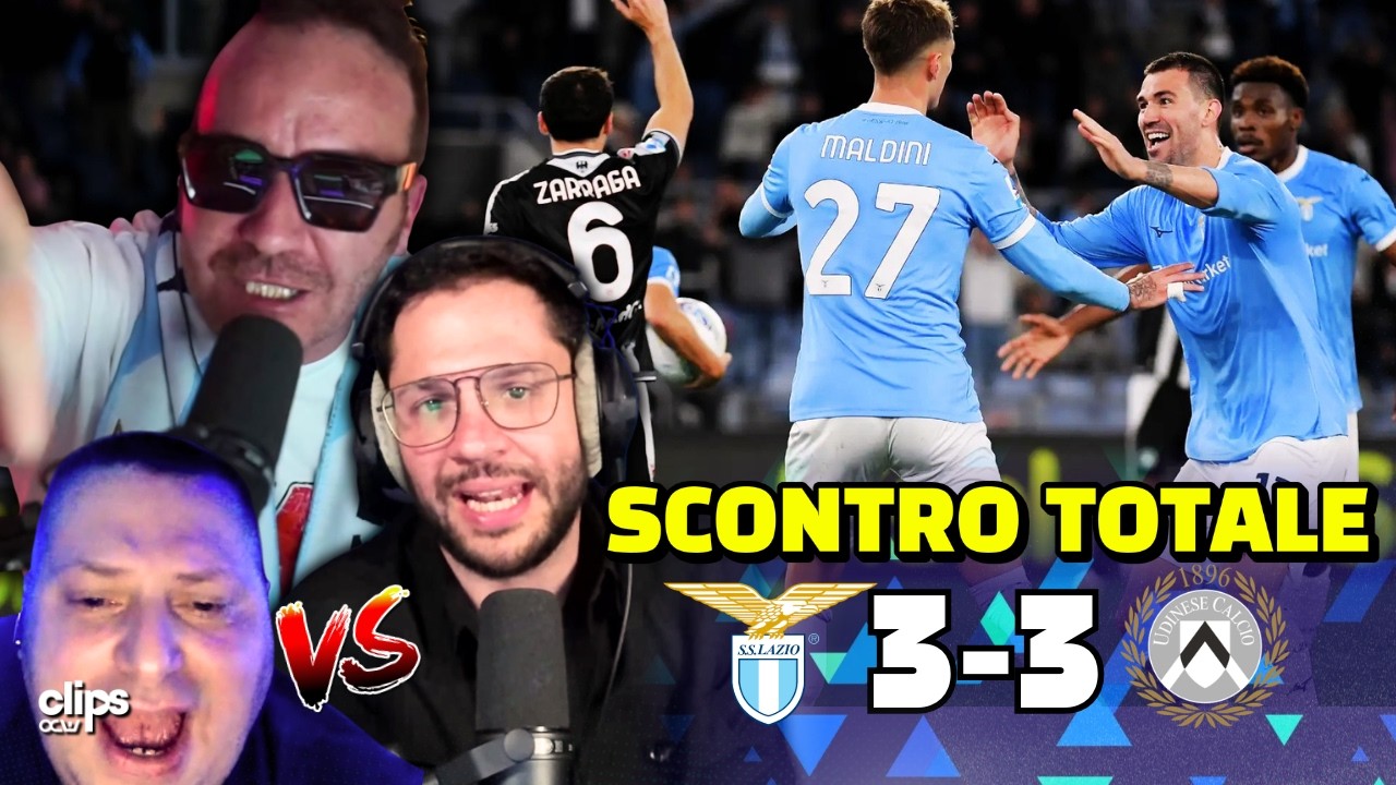 LAZIO - UDINESE 3-3 | IL BUITRE LITIGA CON TUTTI E ABBANDONA LA LIVE! LA SITUAZIONE SFUGGE DI MANO!😱