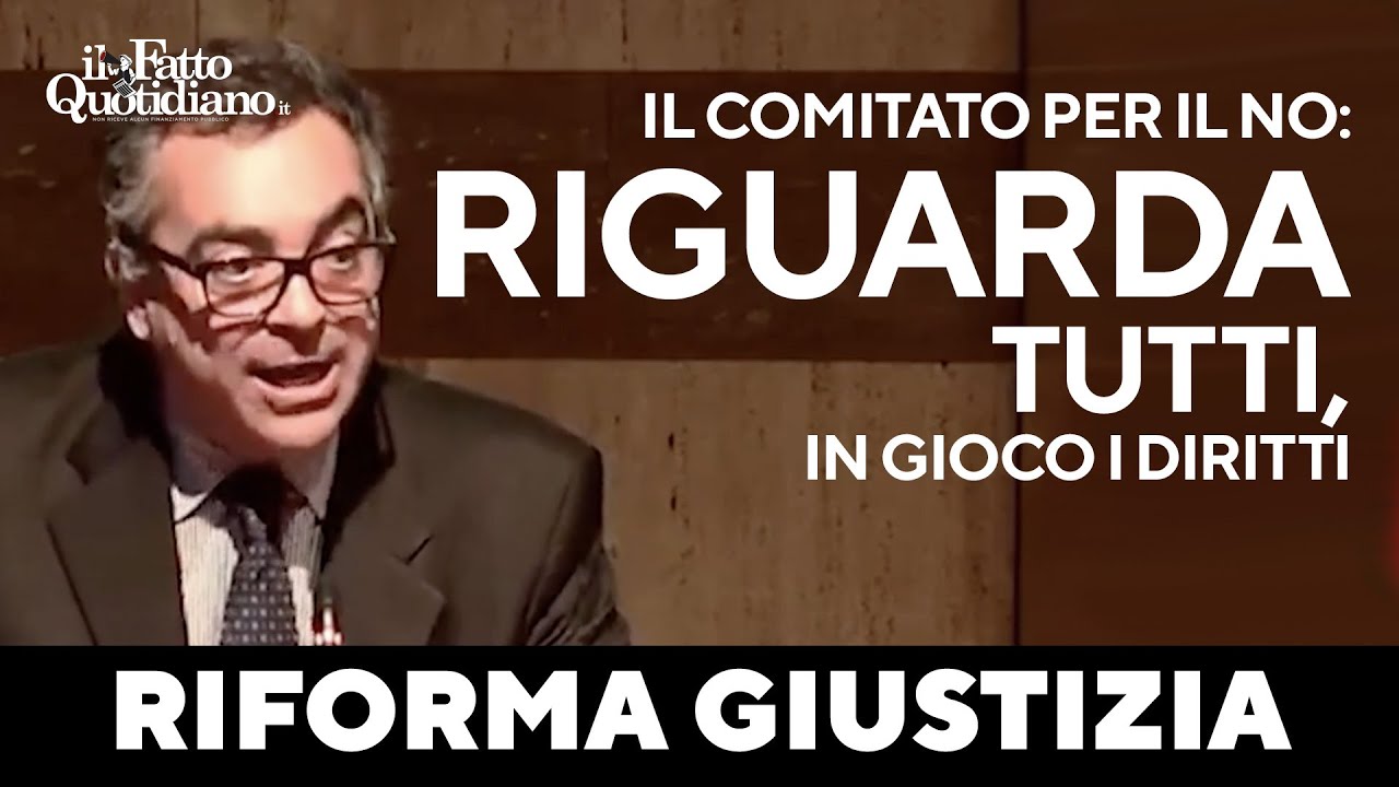 Comitato contro la riforma della giustizia, Grosso: "Riguarda tutti, in gioco i diritti"