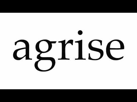 How to Pronounce agrise