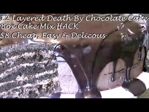 ASMR Box Cake Mix HACK 12 Layered Death By Chocolate...