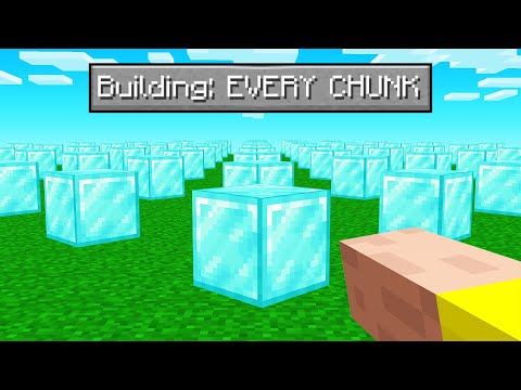 Minecraft But BUILDING AFFECTS EVERY CHUNK!