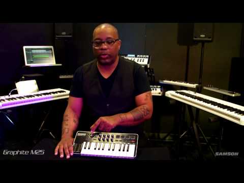 Samson Graphite M25 mini USB MIDI controller overview with Kenneth Crouch