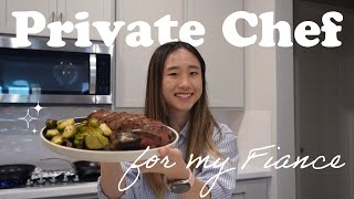 Becoming My Fiance's Private Chef for a Day | Pescatarian Cooks a Steak for the First Time