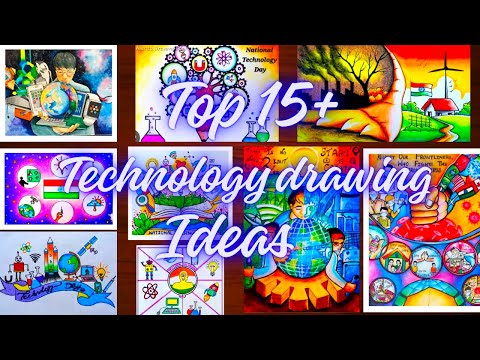 Top 15+ Technology a boon drawing ideas//Award winning 🏆 drawings// International technology day