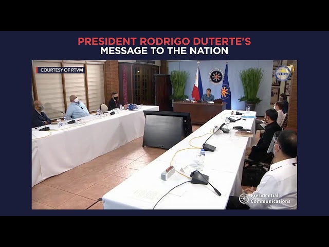 LIVESTREAM: President Duterte’s address to the Philippines – June 28, 2021