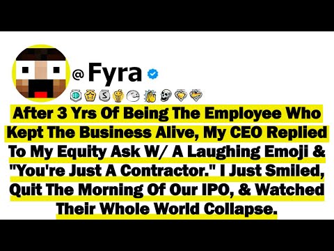After 3 Yrs Of Being The Employee Who Kept The Business Alive, My CEO Replied To My Equity Ask With