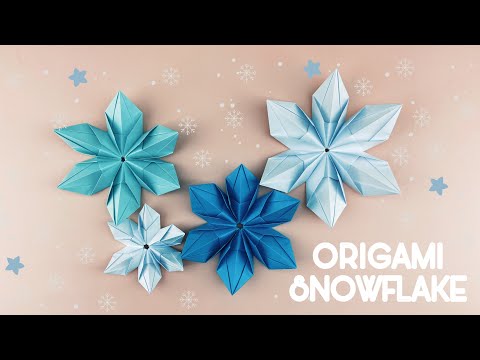 Origami SnowFlake - Origami Christmas Decorations - Origami Easy