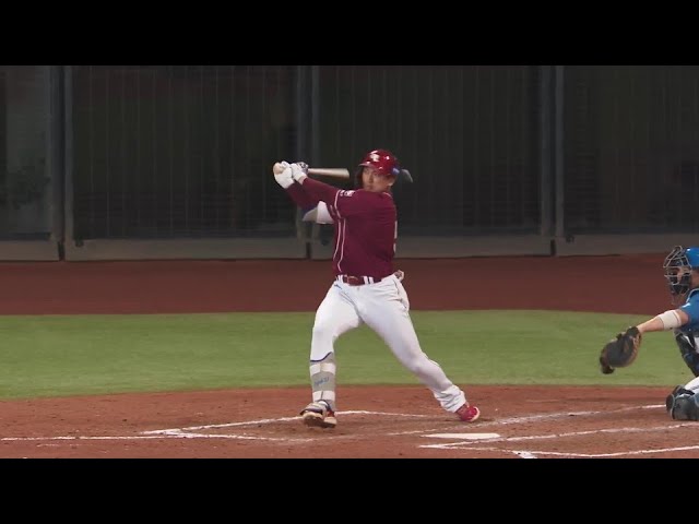 【5回表】再びリードを奪う!! イーグルス・小郷裕哉の勝ち越しタイムリー3ベースヒット!!   2024年6月23日 北海道日本ハムファイターズ 対 東北楽天ゴールデンイーグルス