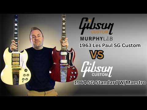 Gibson 1963 Les Paul SG Custom Murphy Lab VS Gibson 1964 SG Standard Maestro VOS
