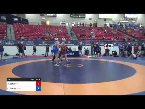 130 Lbs Rr Rnd 2 - James Baker, Minnesota Vs Chris Foster, Mat Creatures Wrestling Club B354