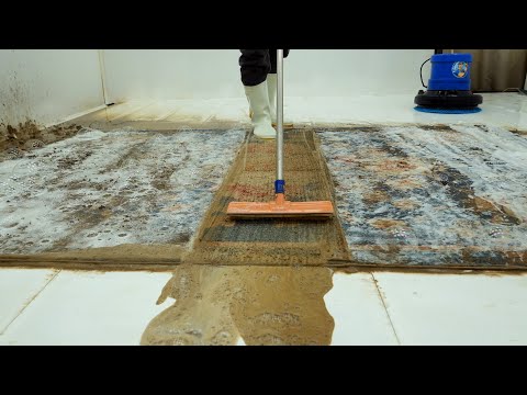 From Construction Site Trash to Stunning Rug | Satisfying Carpet Cleaning ASMR