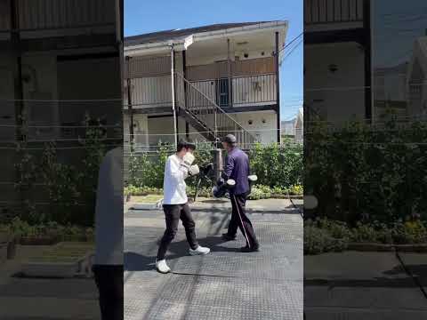 せんどー練習 60日目のジャブ→右ミドル→左ミドル→ワンツー