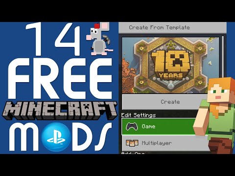 14 FREE MINECRAFT PS4 BEDROCK MODS/MARKETPLACE Packs - How To Get