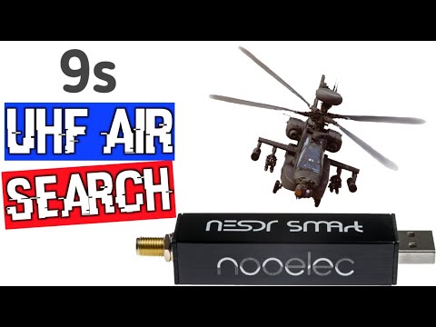 $30 Nooelec NESDR SMArt searches UHF Military Airband in 10 seconds! Scanner users need to watch!!!
