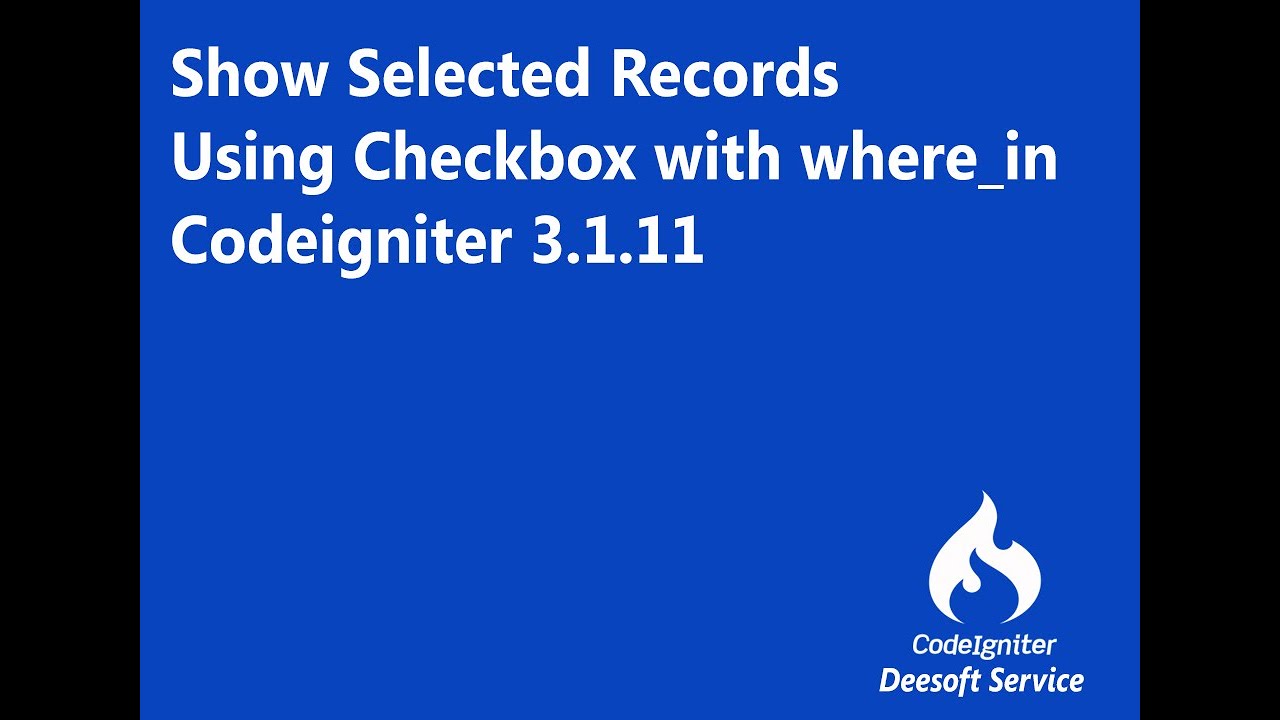 show records with using where_in function Codeigniter