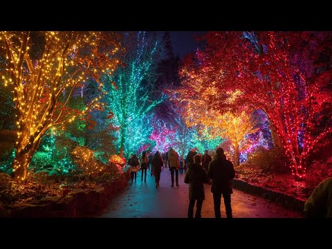 Chicago Botanic Garden Lightscape 2025 | 4K Christmas Light Display