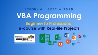 VBA Programming e-course with Real-Life Projects - E04