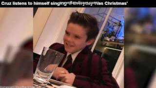 Cruz listens to himself singing 'If Everyday Was Christmas'