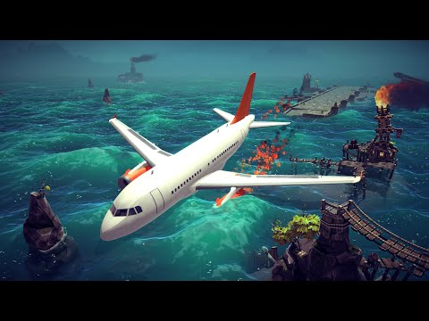 Crashing Airplanes into Water | Besiege