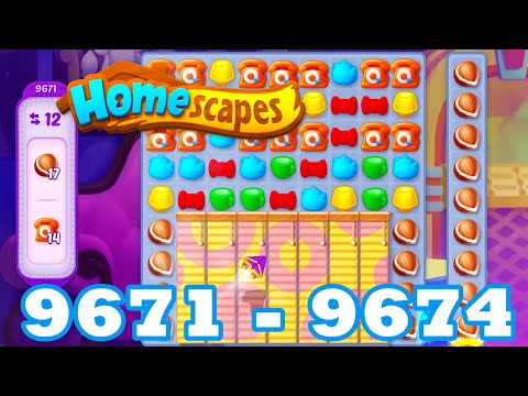 Homescapes Level 9671 - 9674 HD 3 - match puzzle game | Gameplay Walkthrough | android | 9672 | 9673