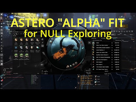 EVE ONLINE - Astero "Alpha" Fit for NULL Exploring (hacking Relic and Data sites)